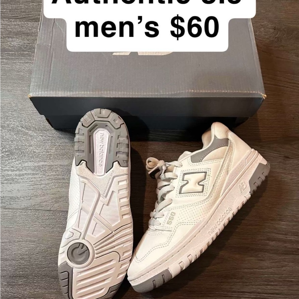 New Balance White and Gray Sneakers